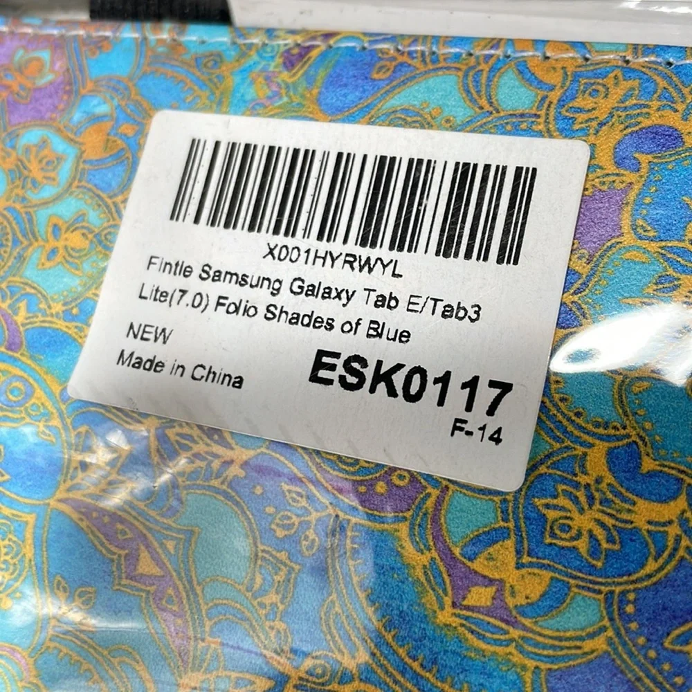 Samsung Galaxy Tab E/Tab3 Lite (7.0) Fintie Cover Case Folio Shades Of Blue NEW